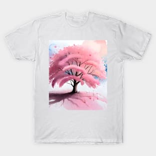 Watercolor Sakura Tree T-Shirt